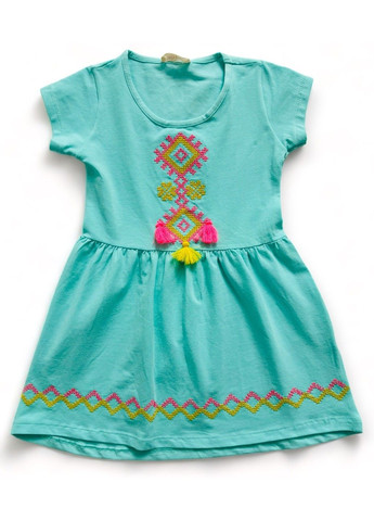 Голубое платье с вышивкой Paty Kids (283014179)