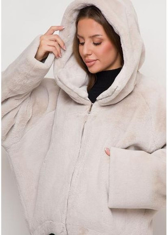 Мягкая экошуба с капюшоном 87-89-002-73 Milk SAM S Samange (367582300)