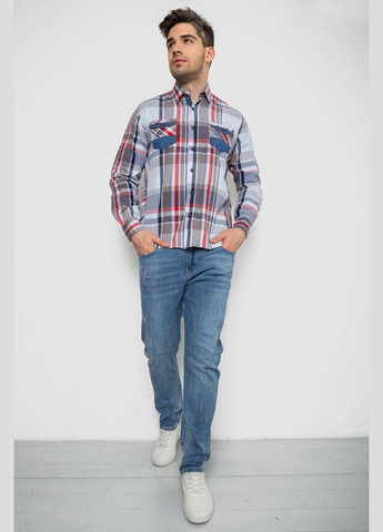 Сорочка чоловіча в клітинку, колір синій, 214R0746 Ager (342105783)