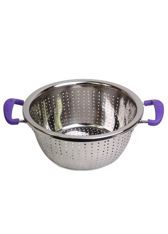 Дуршлаг 26 см нержавеющая сталь с силиконовыми ручками Kamille (360560261)
