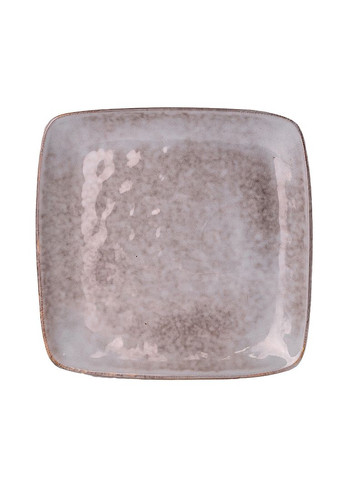 Тарілка плоска квадратна з порцеляни 26.5 см бежева HP631 TS Kitchen (370800682)