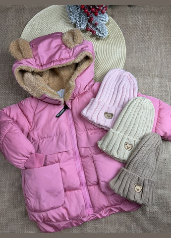 Рожева куртка для дітей єврозима рожева 10603 No Brand