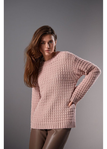 Пудровий светр з натуральної вовни 2757 Triko Bakh