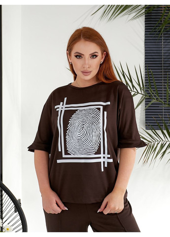 Женский костюм из трикотажа брюки палаццо 54-56, No Brand (360957328)