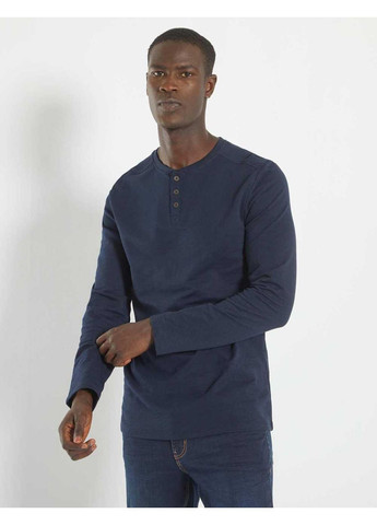 Темно-синий лонгслив Kiabi