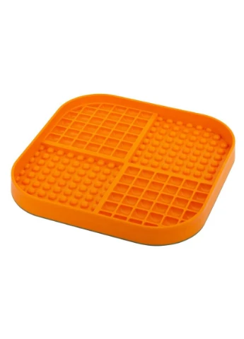Лизальний килимок антистрес для собак Slomo XL Orange, з функцією слоуфідера LickiMat (390427100)