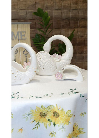 Керамічна цукерниця Лебідь з трояндою No Brand (358930906)