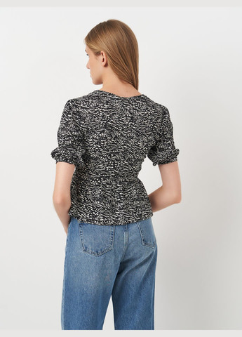 Комбинированная блуза в принт Stradivarius