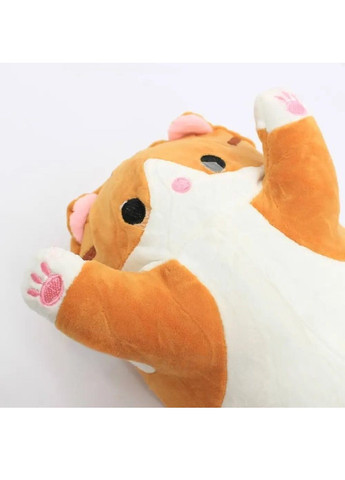 Комплект набір м'яка плюшева іграшка подушка обіймашка антистрес кіт Батон 55 см з пледом 120х160 см (476567-Prob) Коричневий Unbranded (284667325)