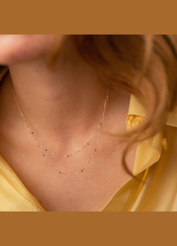 Двойное колье Шарики в красном золоте кол02346 41 Oniks (264393076)