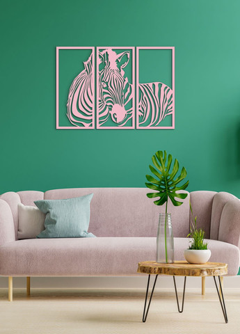 Картина лофт, настінний декор для дому "Зебра модульна картина", декоративне панно 95х135 см Woodyard (292113917)