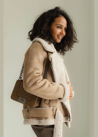 Бежева демісезонна косуха-авіатор Seventeen