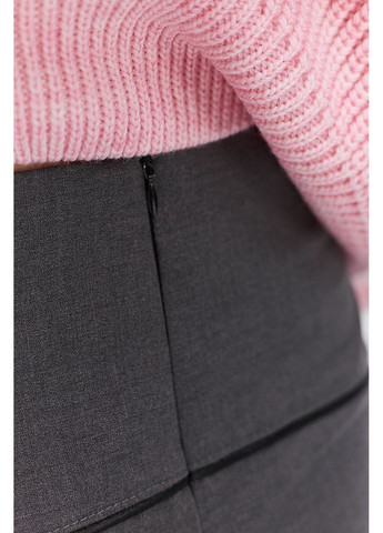 Костюмна міні-спідниця графітова з чорним кантом, розмір Arjen (373682145)