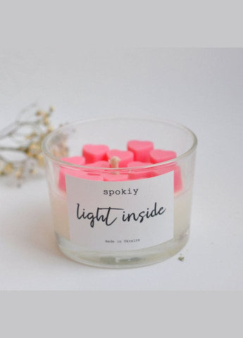 Ароматическая свеча ручной роботы из соевого воска "Love" SP2418, 130 г Spokiy (322948791)