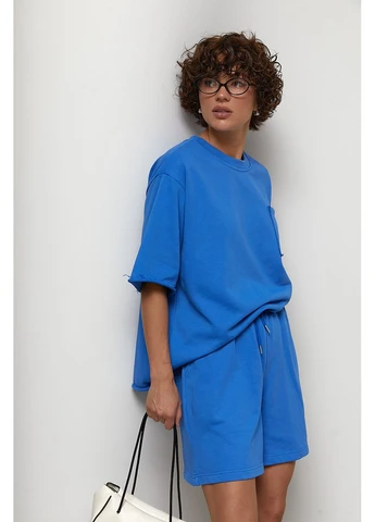 Однотонний спортивний костюм із шортів та футболки Lurex (393815001)