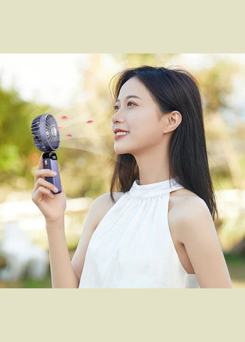 Вентилятор ручной с аккумулятором micro USB белый No Brand (303932716)