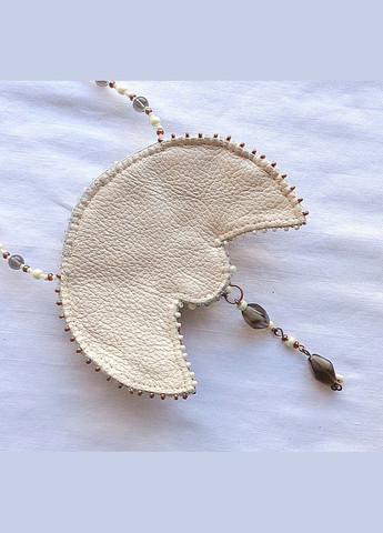 Колье лунница ручной работы из бисера и натуральных камней "Версаль" No Brand (358224513)