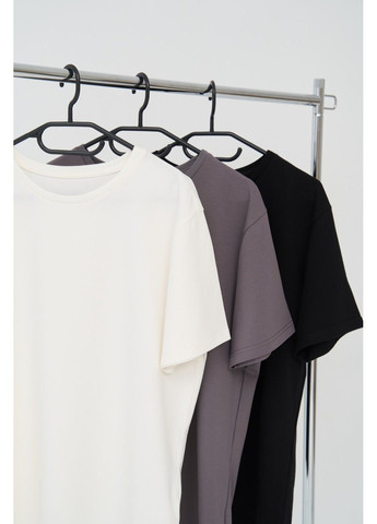 Комбинированная набор футболок мужских cotton basic 3 шт (молочная, серая, черная) Handy Wear