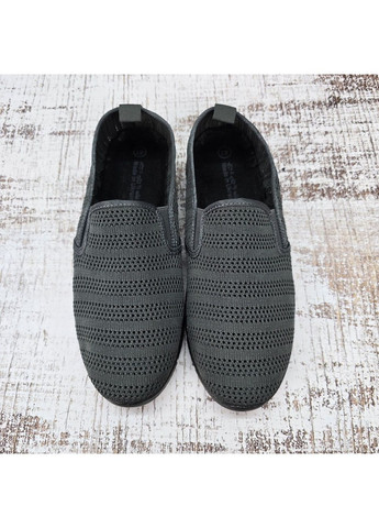 Серые мокасины мужские текстильные сетка Gipanis
