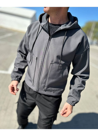 Графитовая крутящая мужская куртка с softshell Luna