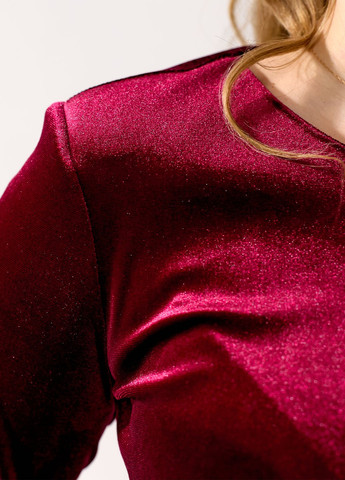 Бордовое праздничный, коктейльное, вечернее вечернее платье мини бархат с драпировкой силуэтная, футляр No Brand однотонное