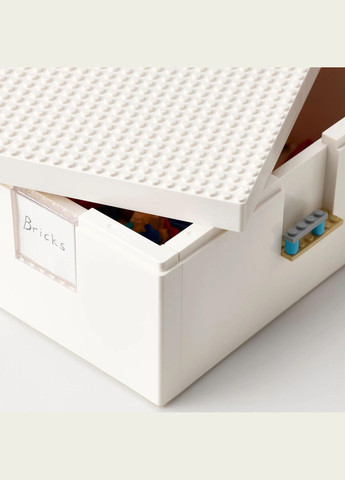 Коробка LEGO(r) з кришкою ІКЕА BYGGLEK 26х18х12 см (50372187) IKEA (278407127)