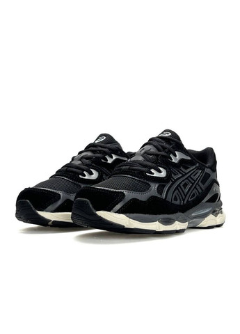 Черные всесезонные кроссовки asics No Brand Gel-NYC Black Grey Beige