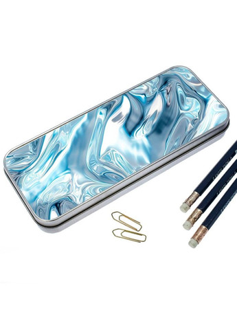 Органайзер для канцелярського приладдя металевий,кейс для дрібниць мона ліза 7*18 см Silver No Brand (309160806)