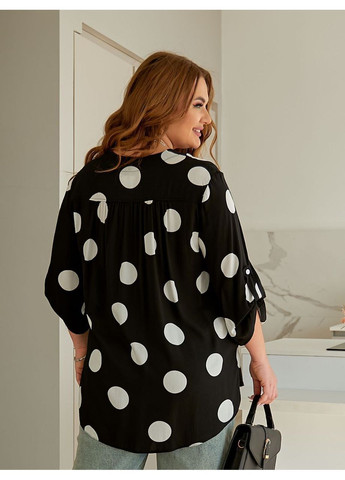 Чорна блуза-сорочка жіноча бохо Style Point