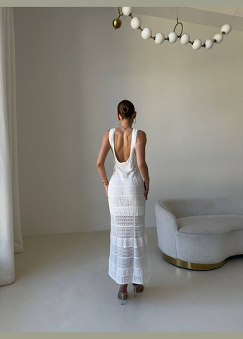 Белое кэжуал платье No Brand однотонное