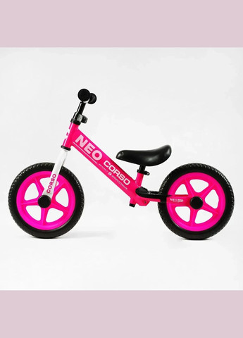 Велобіг NEO EN-37748, колеса 12" EVA, сталева рама, рожевий Corso (348108948)