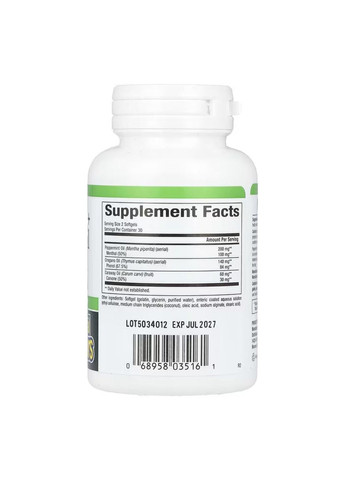 Комплекс жирних кислот Peppermint+Oregano Oil Complex - 60 softgels Natural Factors (364201376)
