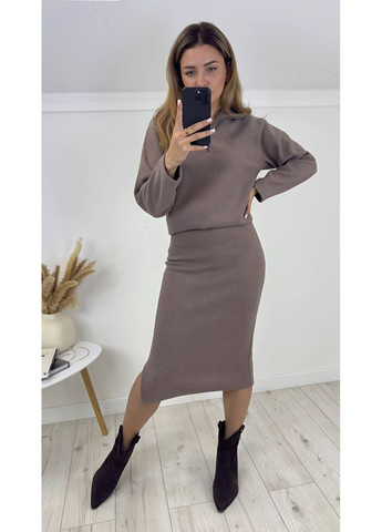 Костюм женский ангора вязкая юбка и кофта No Brand (366814717)