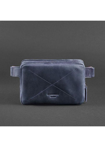 Кожаная поясная сумка Dropbag Mini синяя BlankNote поясна сумка (348359355)