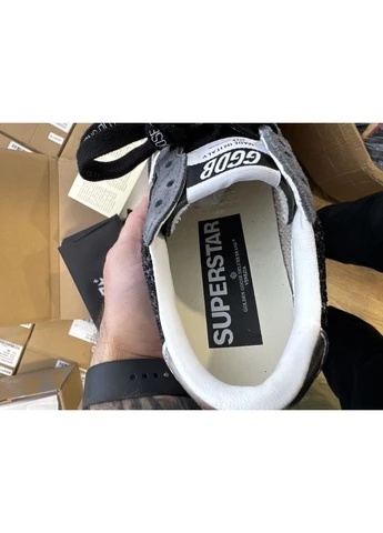 Черные демисезонные кроссовки мужские golden goose black grey black sparkles голден гус черные No Brand