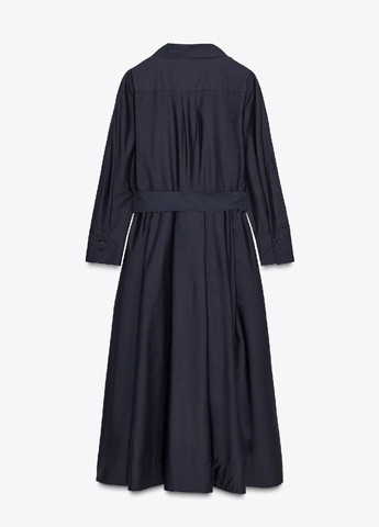 Темно-синее платье Zara однотонное