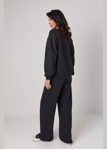 Спортивний костюм з прямими штанами та світшотом - чорний Lurex (300591832)