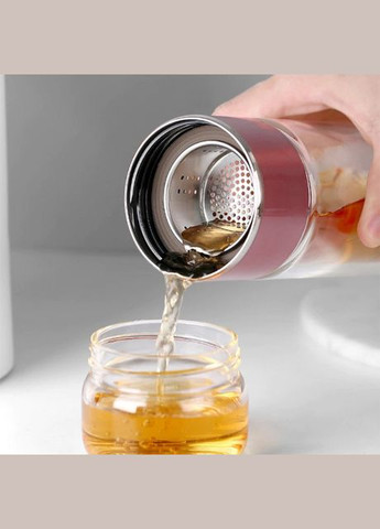 Скляний термос із подвійними стінками для чаю Infuser 280 мл, золотий More (299665080)