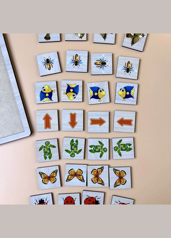 Дерев'яна настільна гра "Вкажіть напрямок - 2" (ПСФ007) PSF007 пазл-сортер Ubumblebees (302010167)