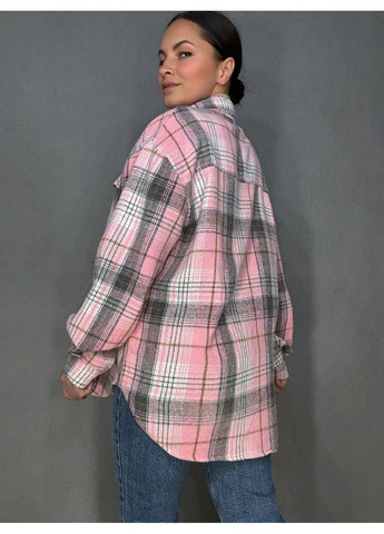 Сорочка жіноча 223 картата оверсайз тепла байка YZY (361648384)