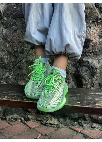 КРОССОВКИ ЖЕНСКИЕ ADIDAS YEEZY BOOST 350 V2 YEEZREEL АДИДАС ИЗИ БУСТ No Brand зелёные демисезоны (369389312)