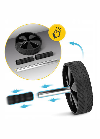Ролик (гимнастическое колесо) для пресса Ab Wheel Black/Yellow () 4FIZJO P-5907739314840 (342758187)