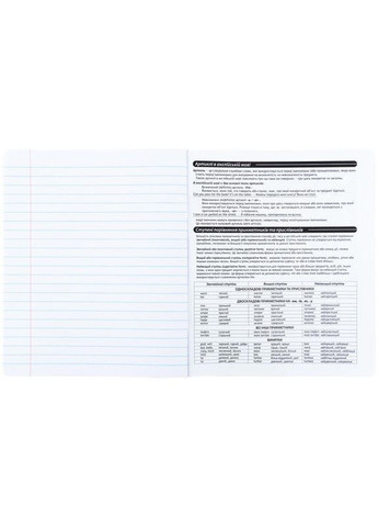 Предметный тетрадь 48 листов, линия, софт тач+УФ, HK, англий (HK25-240-8) Kite (362430395)