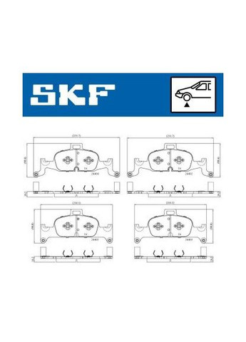 Комплект тормозных колодок SKF (342402285)