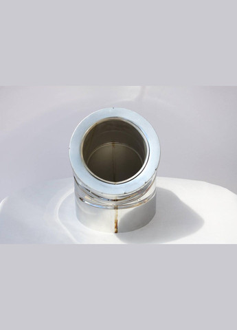 Коліно для димоходу утеплене діаметр 120/180мм нерж/нерж 45гр 0,5мм (сендвіч) Комінвент (317295815)