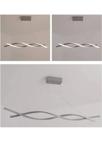 Світлодіодна люстра Хвиля PJ802 (Сірий) 80см No Brand (331640359)