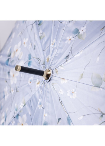 Комбинированный зонтик тростник полуавтомат складной 99 см с цветочным принтом, голубой Yiwu (361930991)