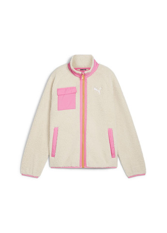 Біла демісезонна дитяча куртка hybrid sherpa jacket youth Puma