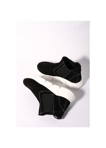 Замшеві чорні черевики без застібки Весна-Осінь р. (vm-39608) Vm-Villomi (282846704)