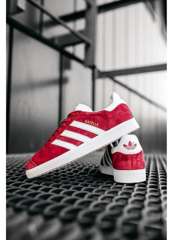 Белые демисезонные кроссовки мужские adidas gazelle bordo red адидас газель No Brand